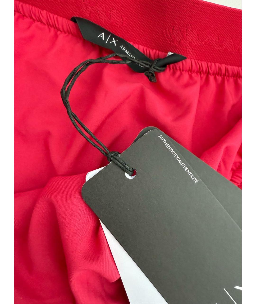 ARMANI EXCHANGE Красная полиэстеровая юбка миди, фото 4