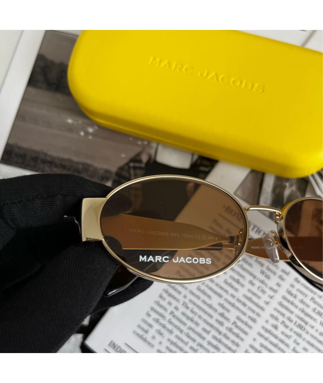 MARC JACOBS Коричневые металлические солнцезащитные очки, фото 6