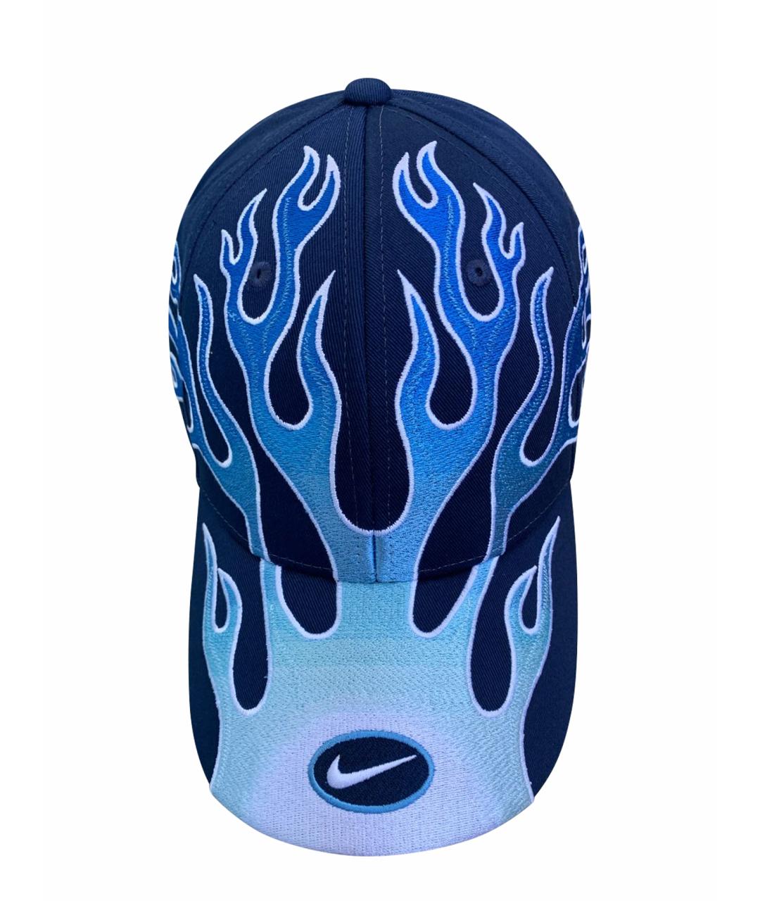 NIKE Синяя хлопковая кепка/бейсболка, фото 1