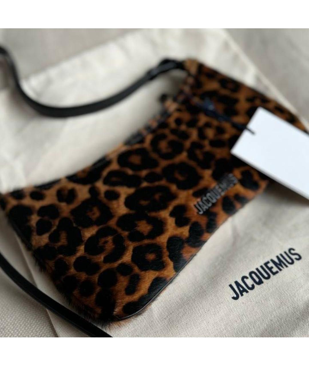 JACQUEMUS Коричневая сумка с короткими ручками, фото 7