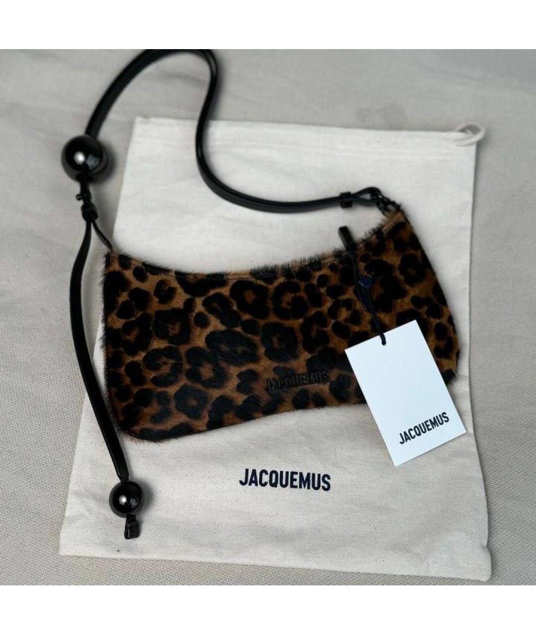 JACQUEMUS Коричневая сумка с короткими ручками, фото 2