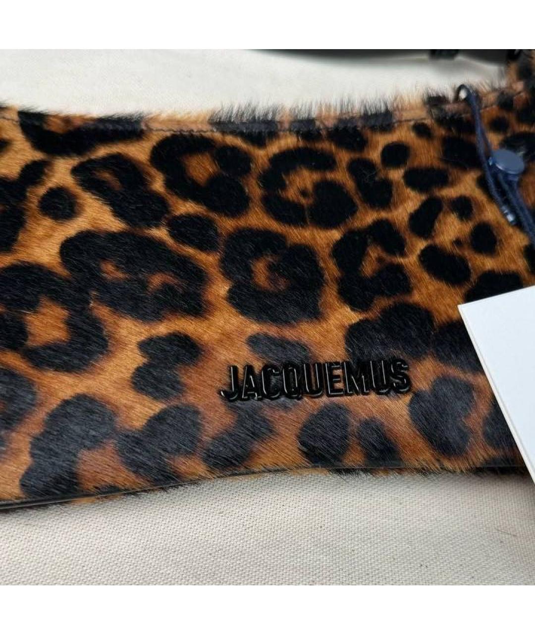 JACQUEMUS Коричневая сумка с короткими ручками, фото 5