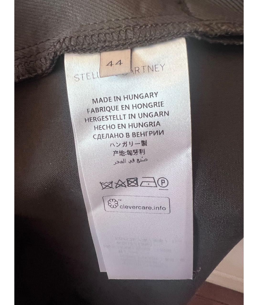 STELLA MCCARTNEY Серые шерстяные брюки узкие, фото 5