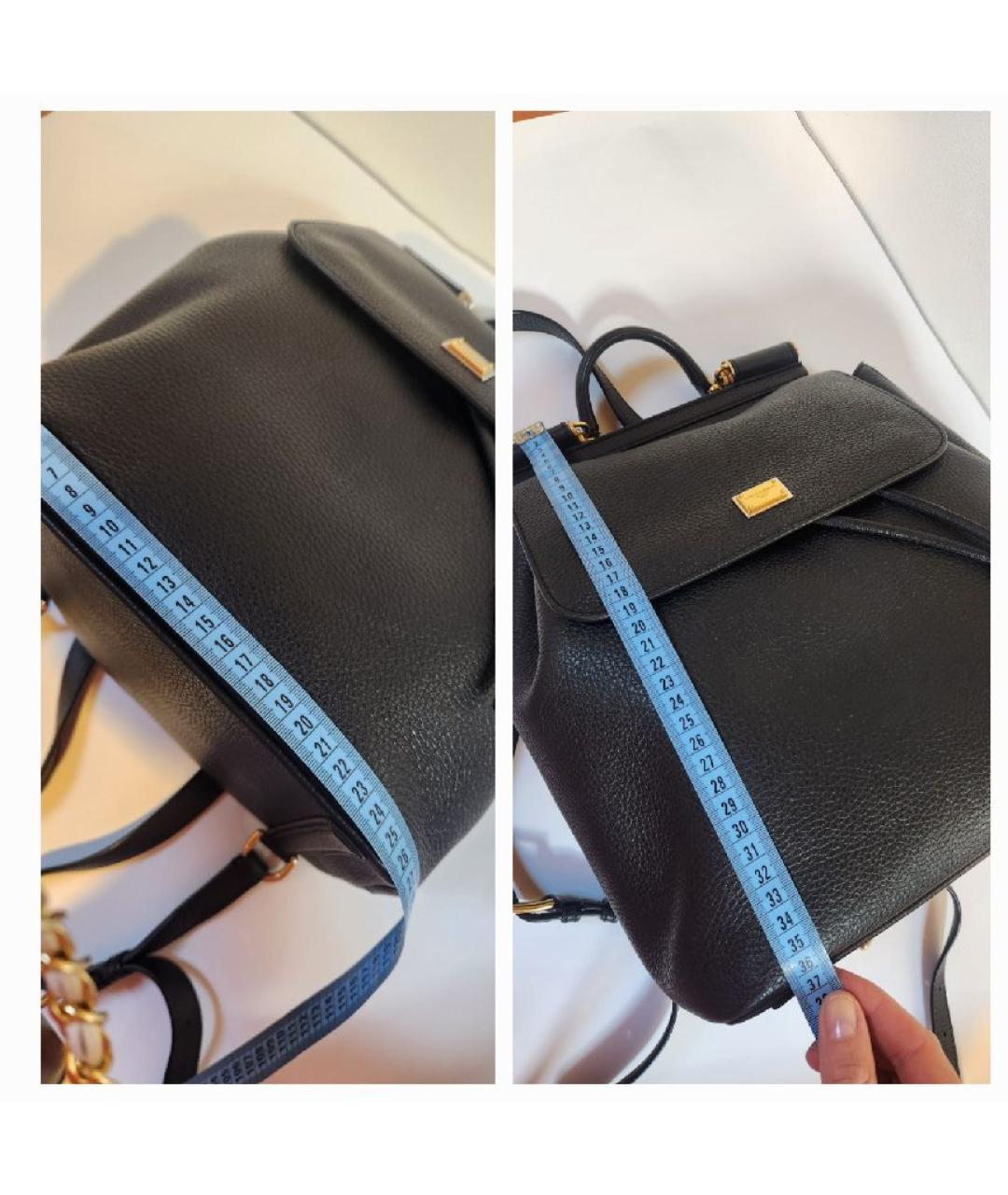 DOLCE&GABBANA Черный кожаный рюкзак, фото 8
