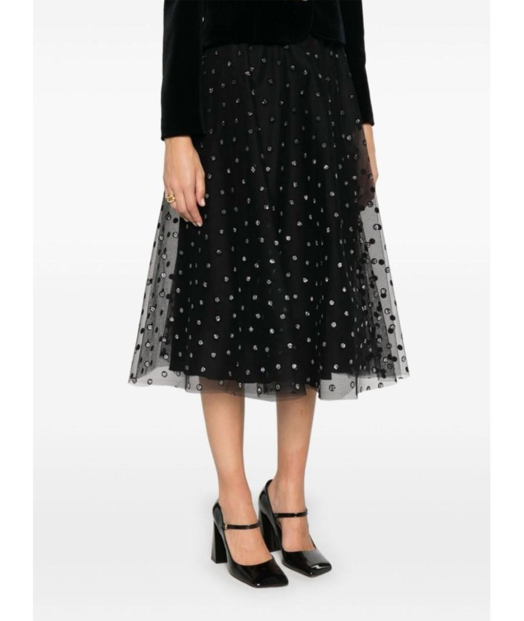 WEEKEND MAX MARA Черная полиэстеровая юбка миди, фото 3