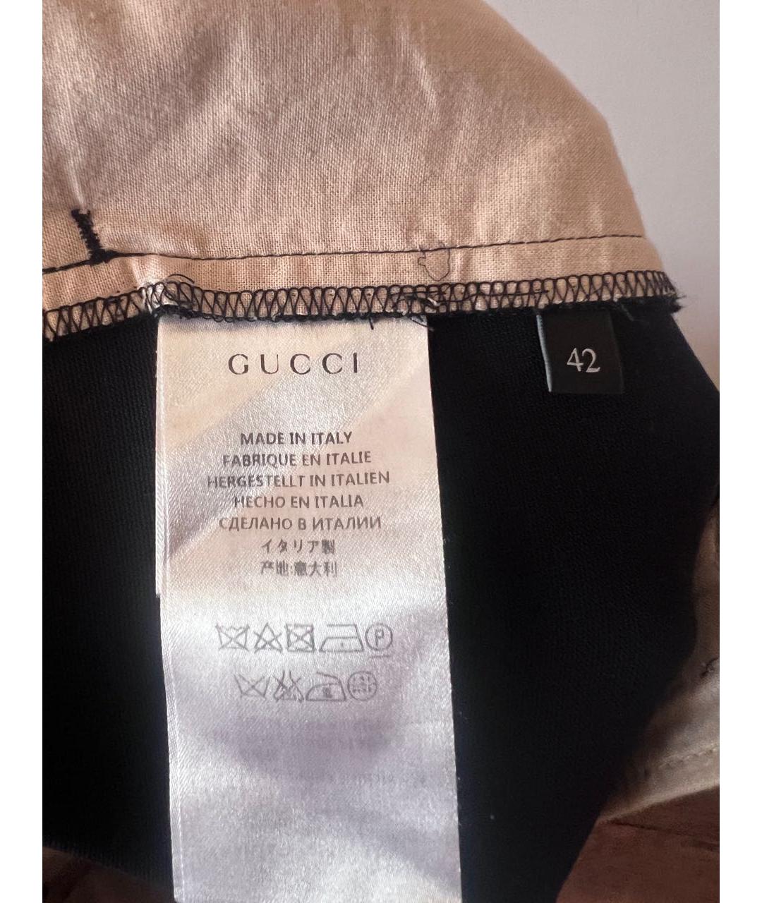 GUCCI Черные шелковые брюки узкие, фото 4