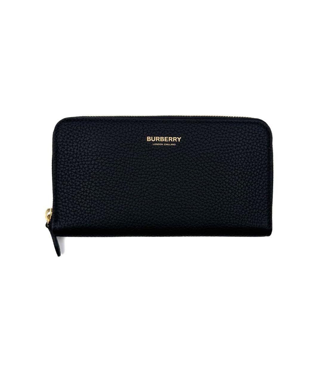 BURBERRY Черный кожаный кошелек, фото 6