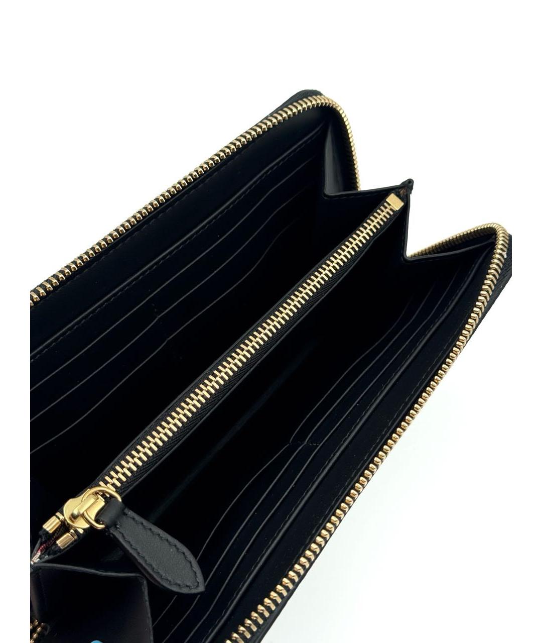 BURBERRY Черный кожаный кошелек, фото 4