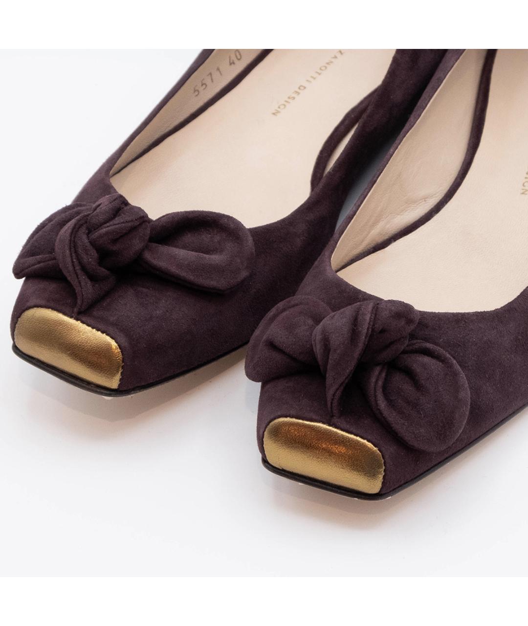 GIUSEPPE ZANOTTI DESIGN Бордовые замшевые балетки, фото 3