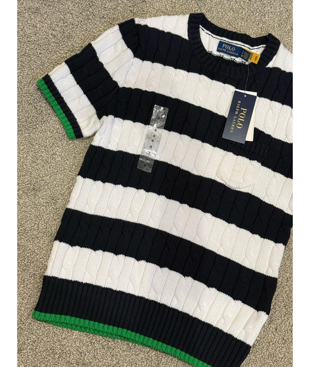 POLO RALPH LAUREN Темно-синяя хлопковая футболка, фото 5