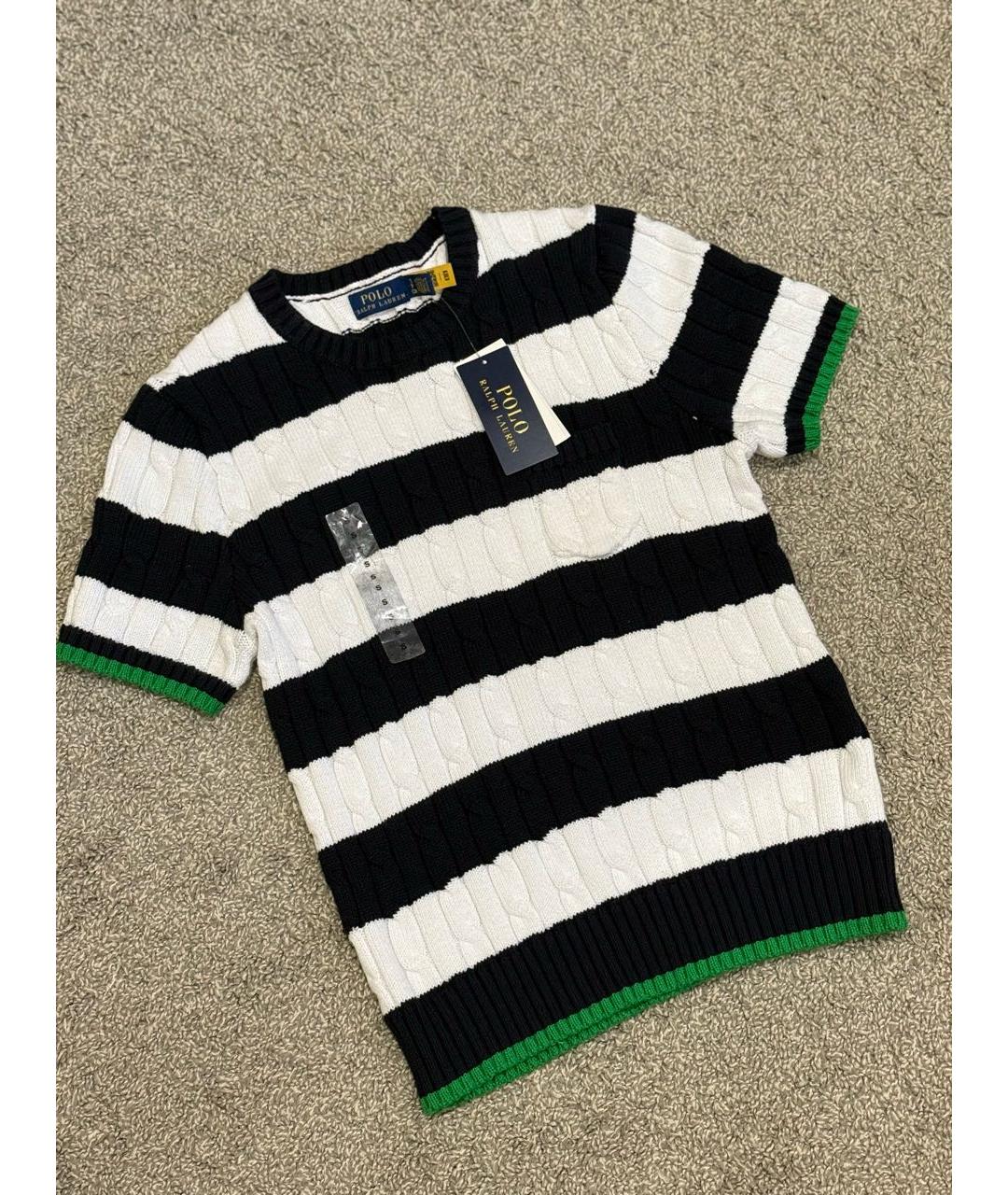 POLO RALPH LAUREN Темно-синяя хлопковая футболка, фото 4