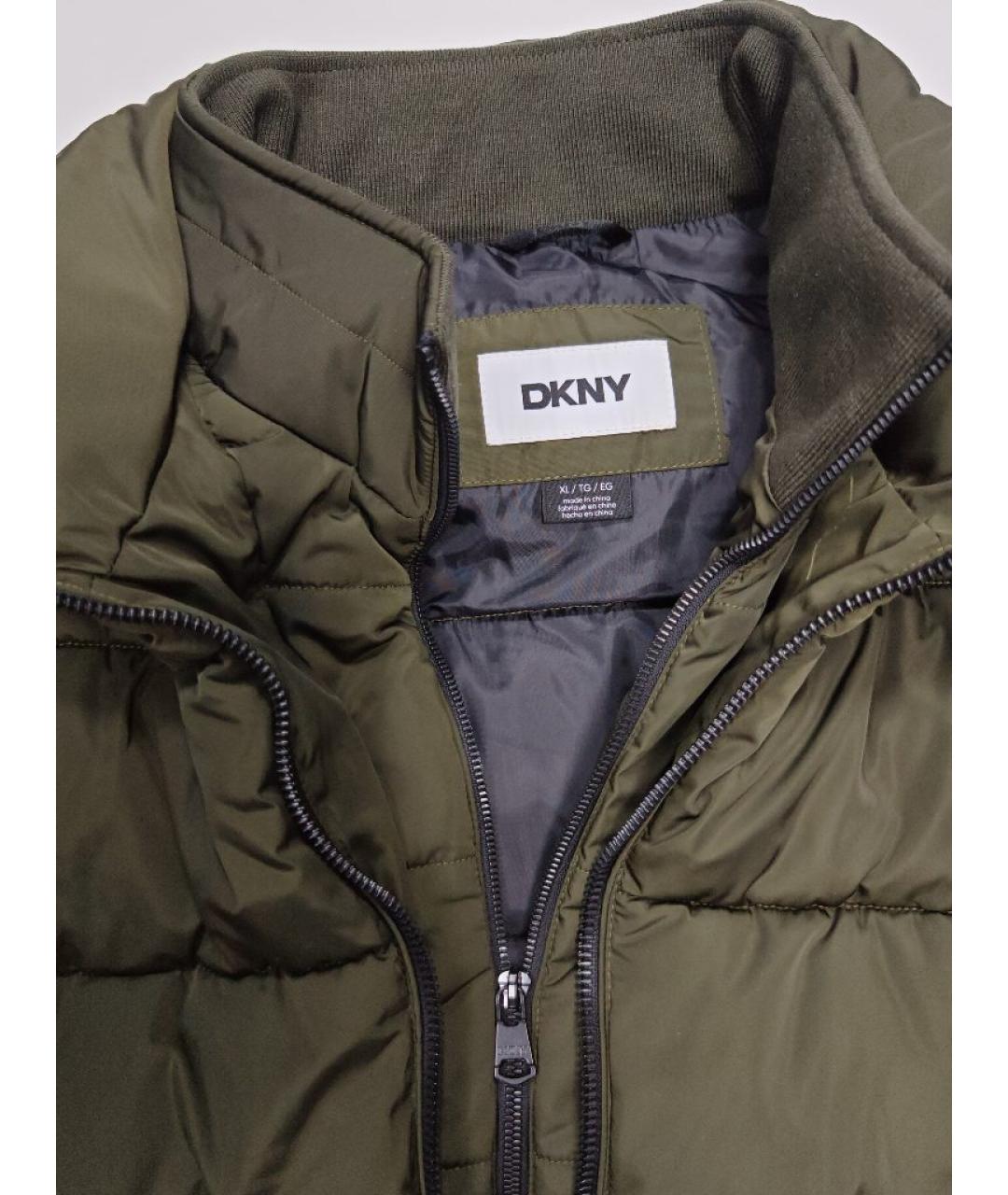 DKNY Хаки полиэстеровая куртка, фото 3
