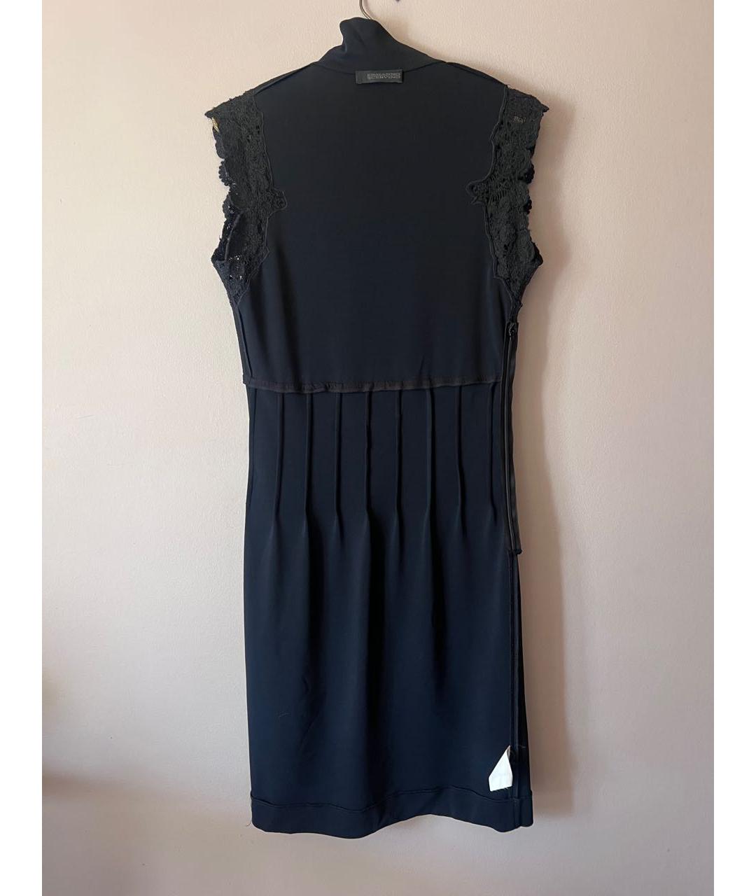 ERMANNO SCERVINO Черное вискозное коктейльное платье, фото 6