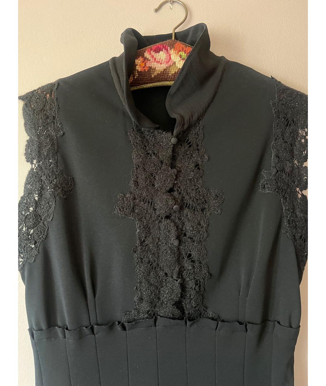 ERMANNO SCERVINO Черное вискозное коктейльное платье, фото 3