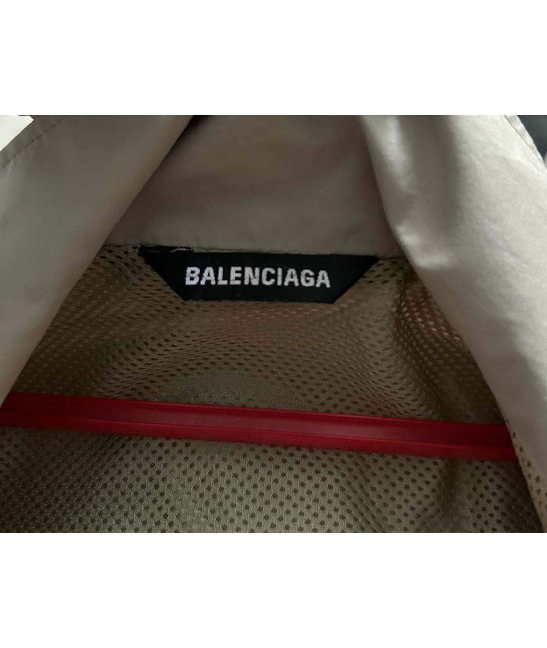 BALENCIAGA Бежевая полиэстеровая куртка, фото 3