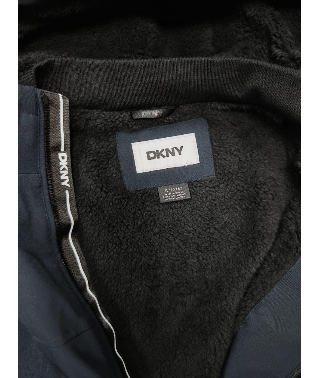 DKNY Темно-синяя полиэстеровая парка, фото 3