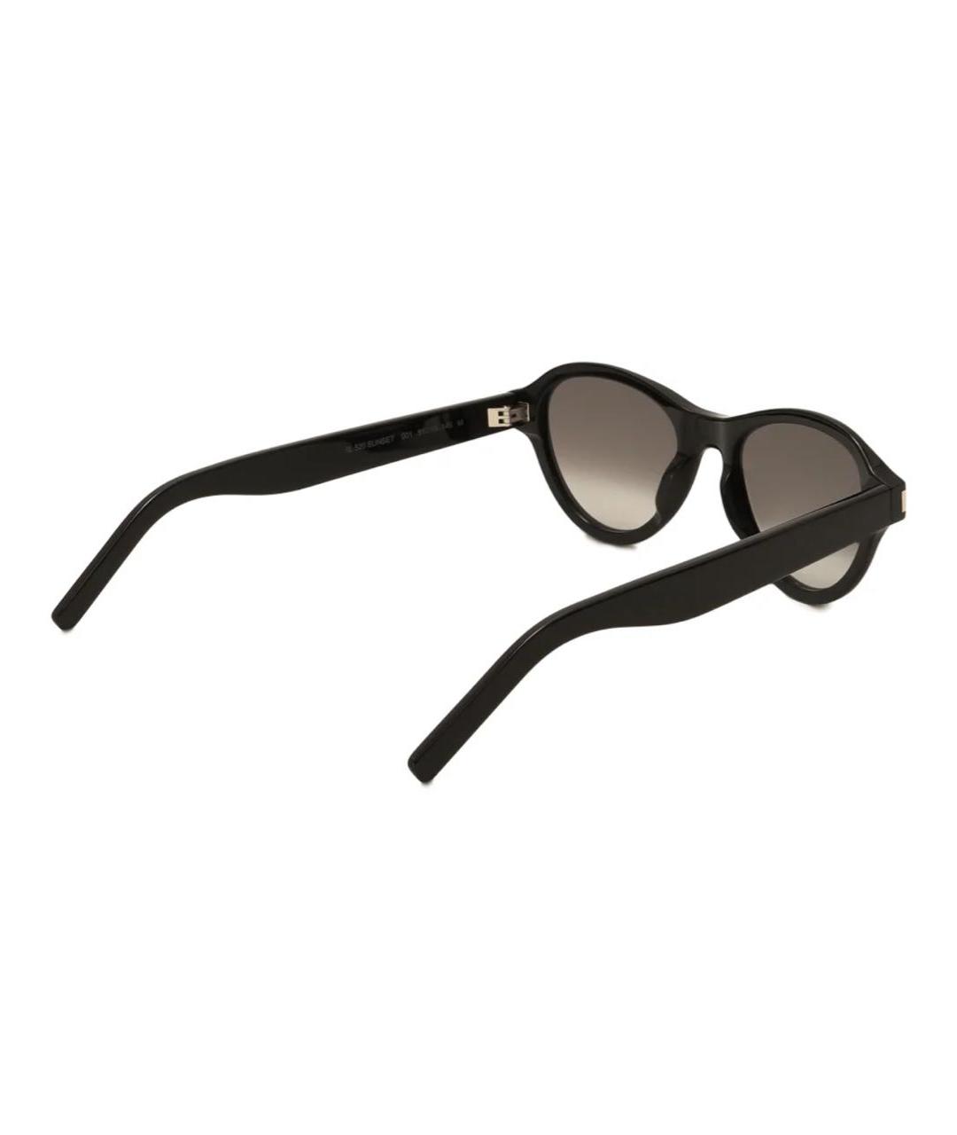 SAINT LAURENT Черные пластиковые солнцезащитные очки, фото 2