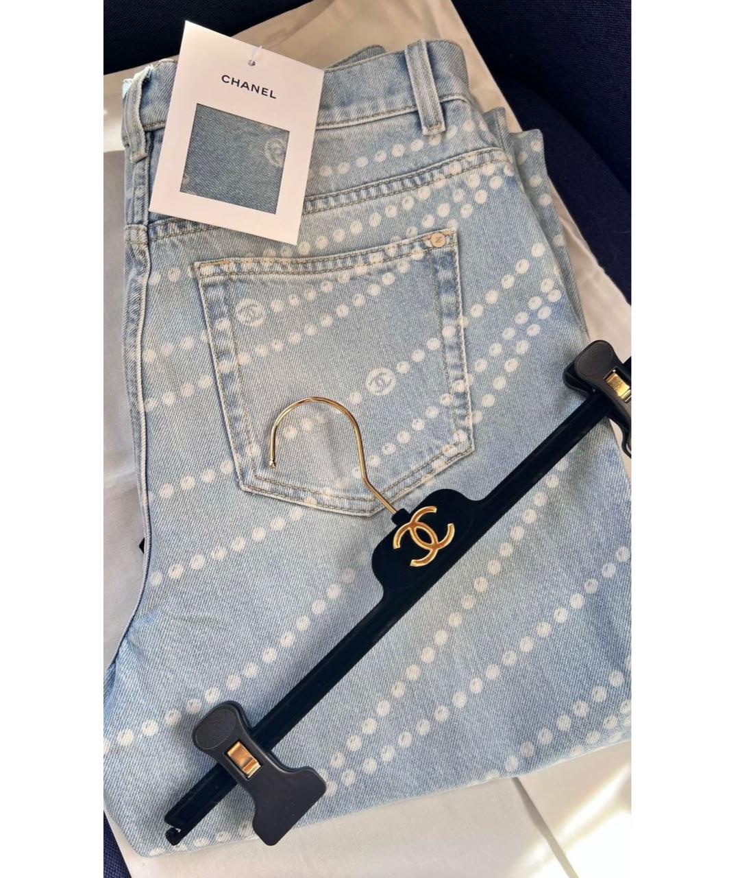 CHANEL Голубые джинсы клеш, фото 4