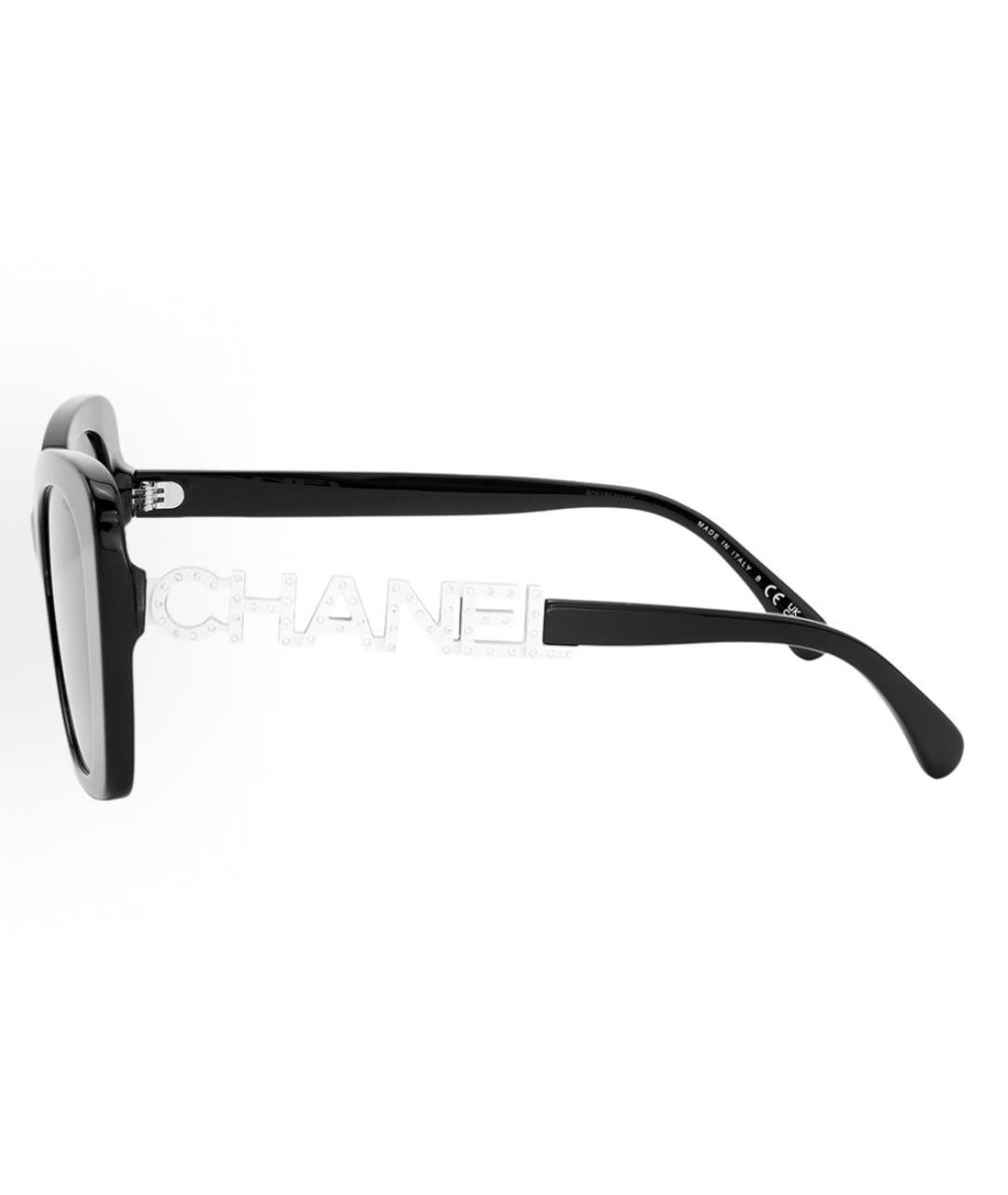 CHANEL Черные пластиковые солнцезащитные очки, фото 3