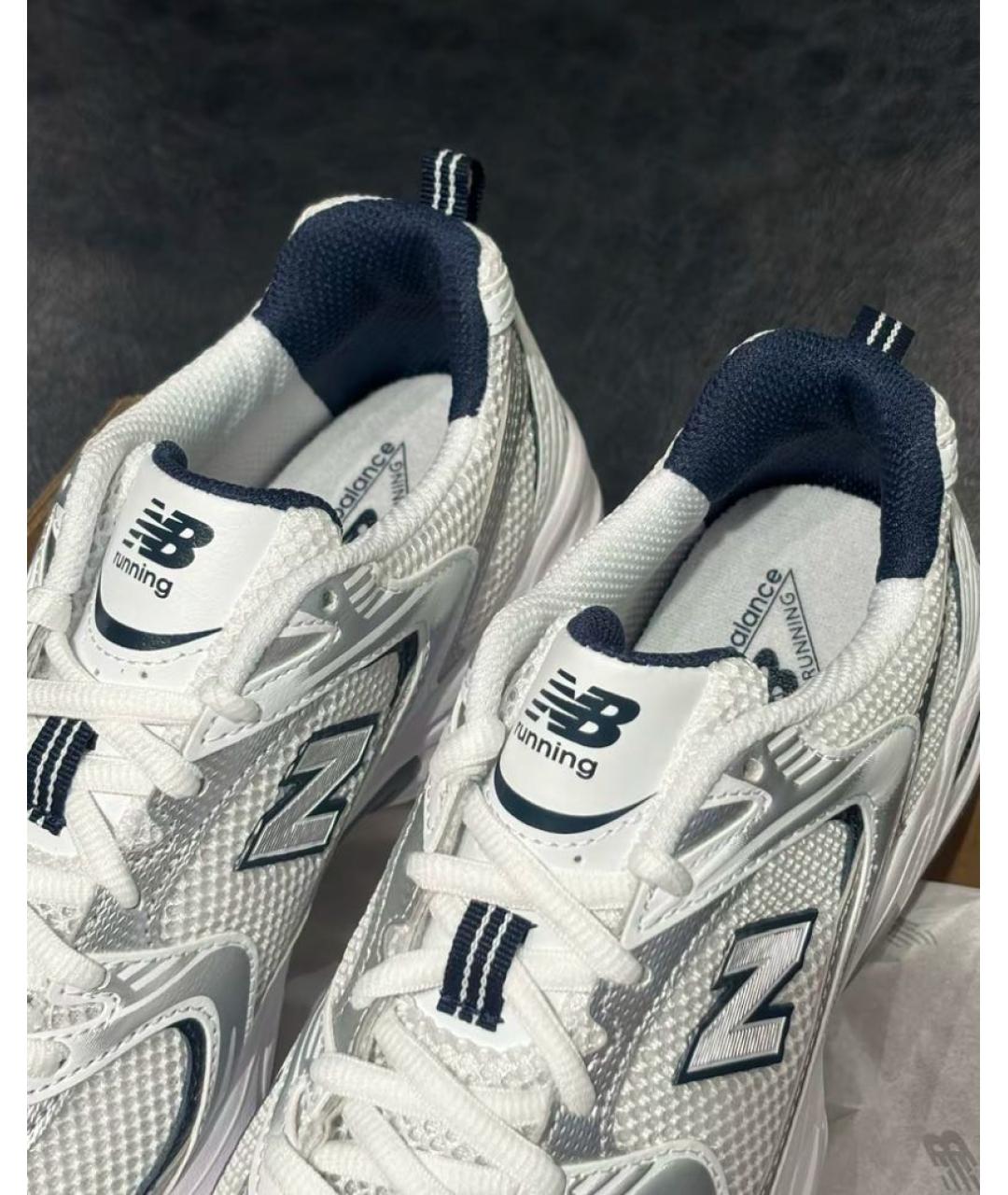 NEW BALANCE Белые синтетические низкие кроссовки / кеды, фото 7