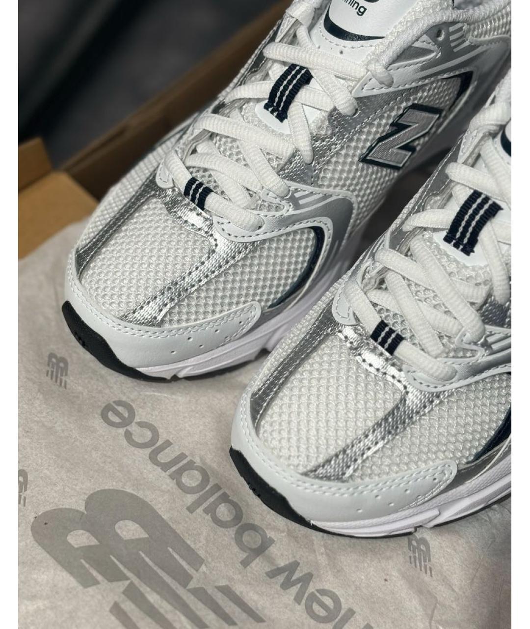 NEW BALANCE Белые синтетические низкие кроссовки / кеды, фото 6
