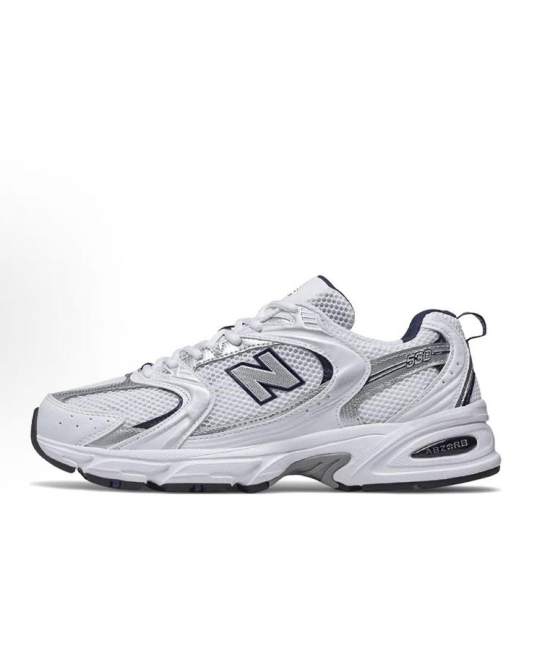 NEW BALANCE Белые синтетические низкие кроссовки / кеды, фото 2