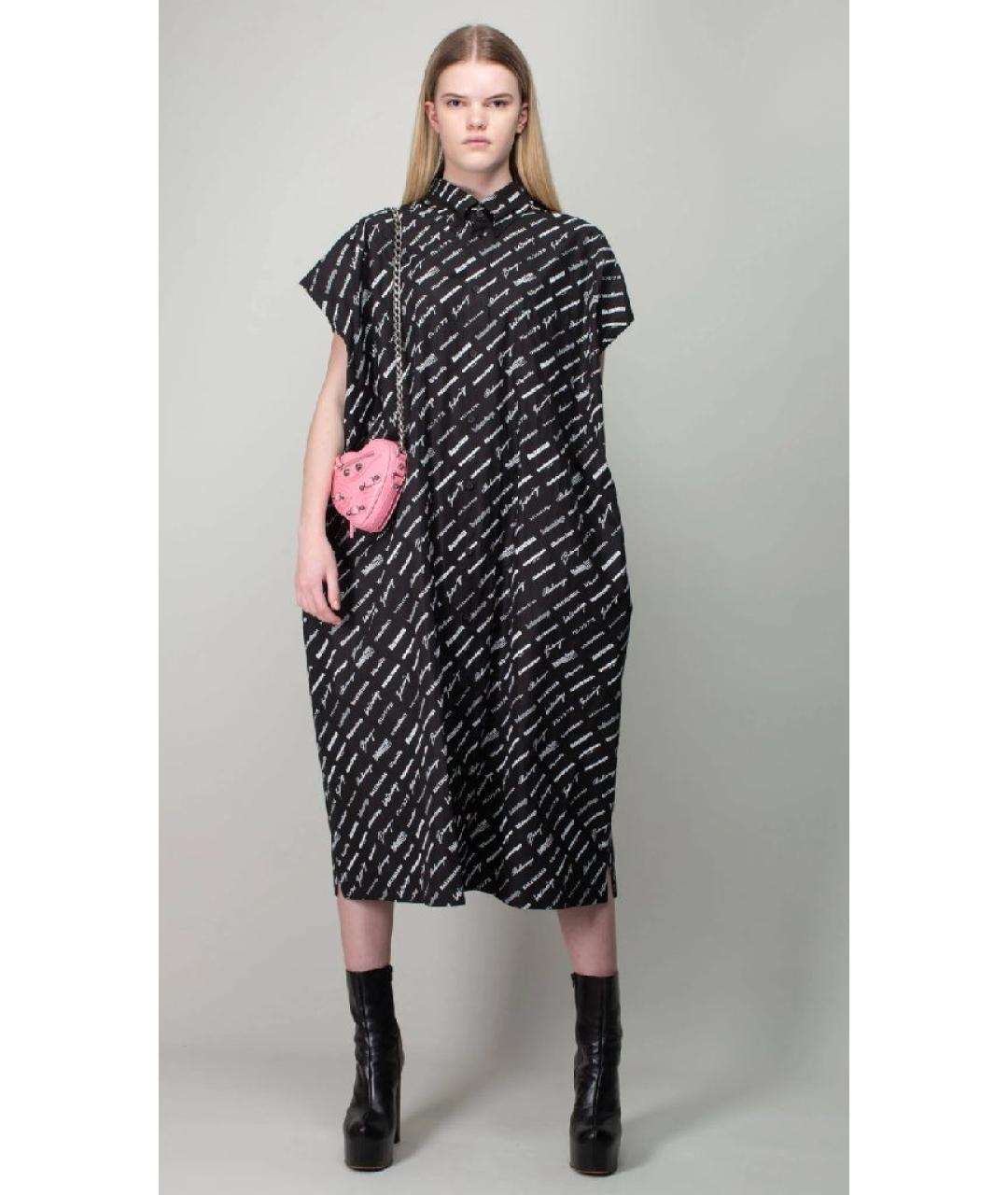 BALENCIAGA Темно-синий хлопковый сарафан, фото 9