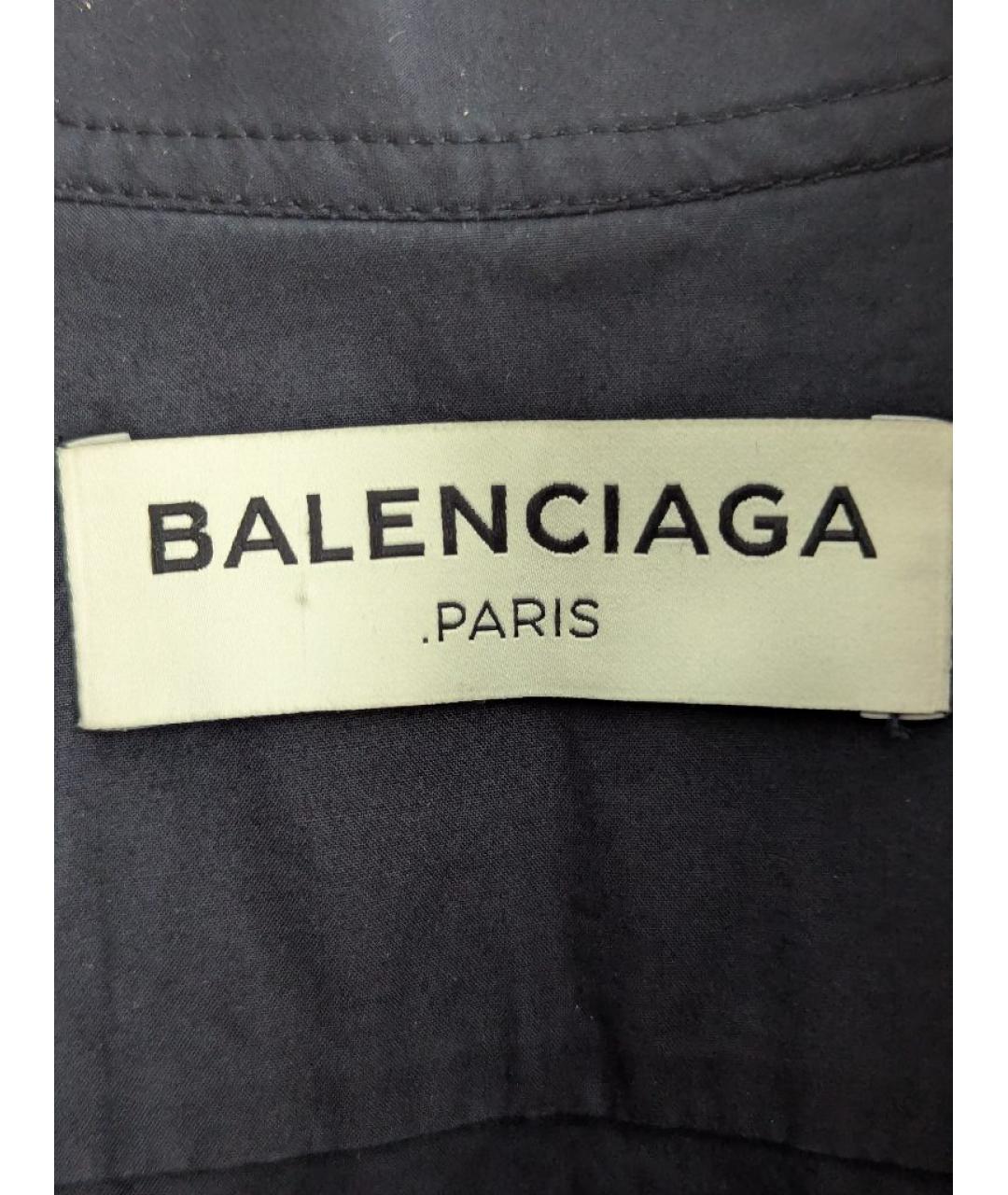 BALENCIAGA Темно-синий хлопковый сарафан, фото 3
