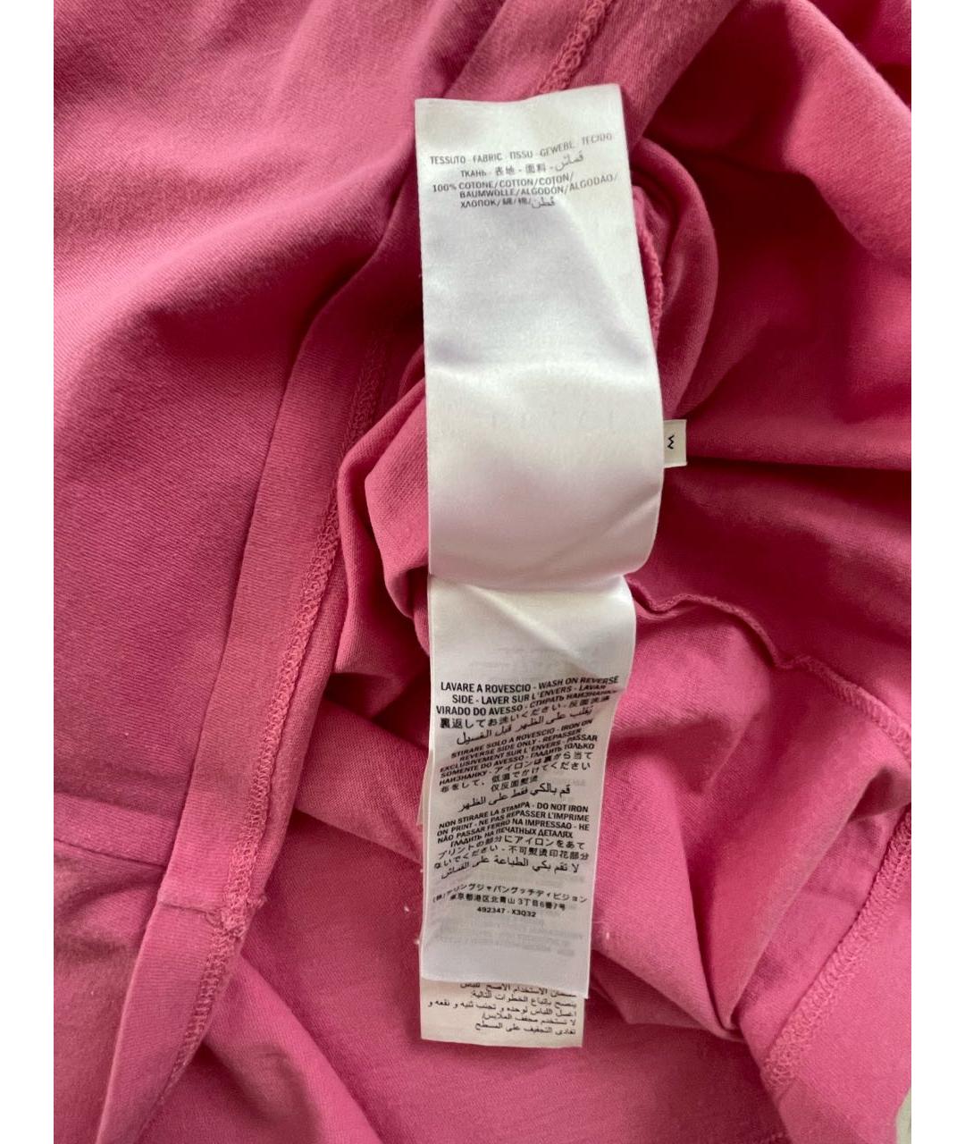 GUCCI Розовая хлопковая футболка, фото 6