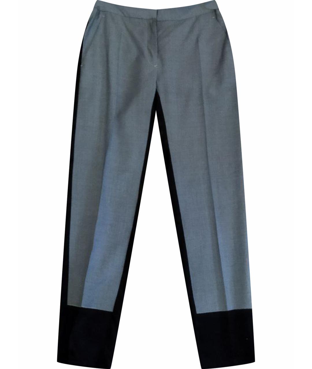 MM6 MAISON MARGIELA Серые шерстяные брюки узкие, фото 1