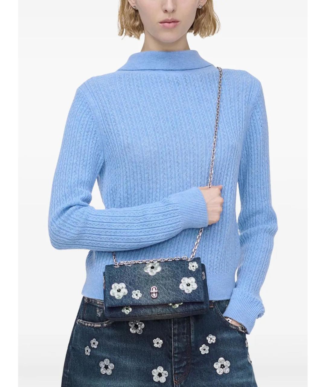 MARC JACOBS Темно-синяя хлопковая сумка через плечо, фото 2