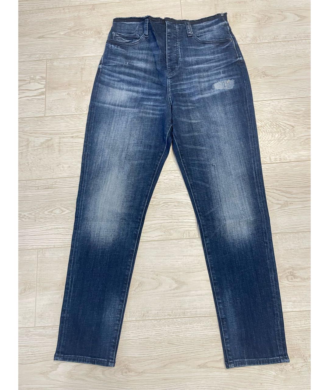 ARMANI EXCHANGE Синие хлопко-эластановые джинсы слим, фото 8