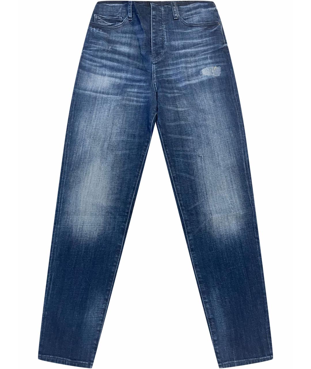 ARMANI EXCHANGE Синие хлопко-эластановые джинсы слим, фото 1