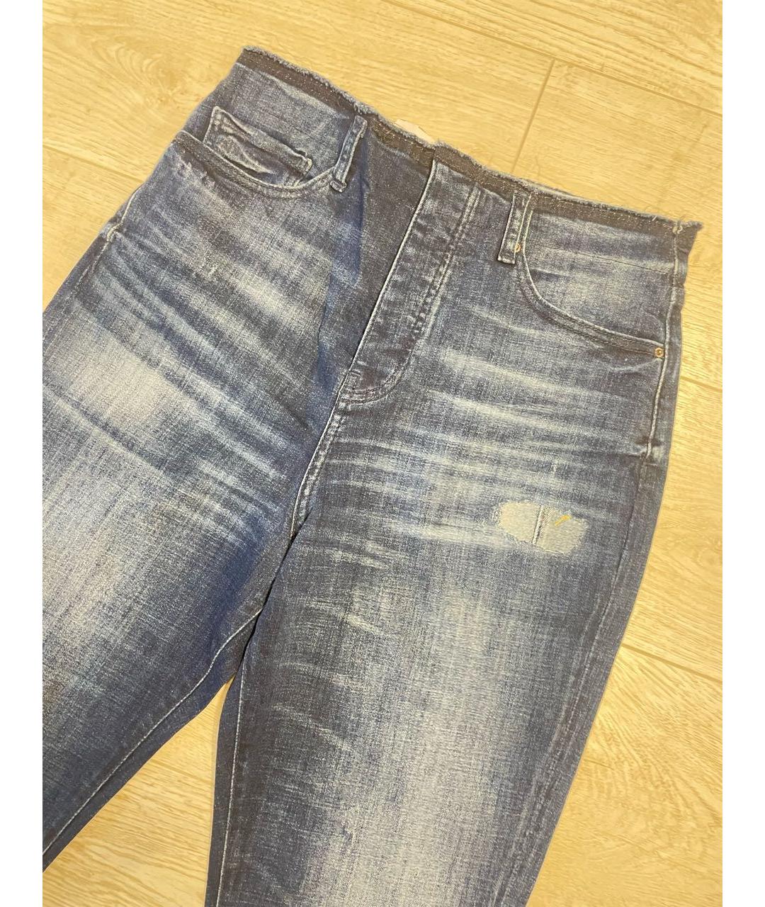 ARMANI EXCHANGE Синие хлопко-эластановые джинсы слим, фото 3