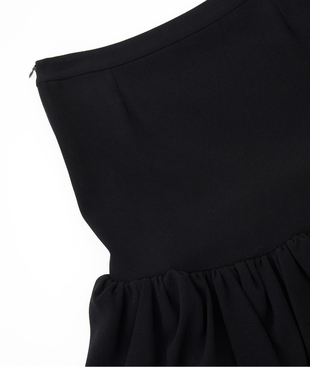 BALENCIAGA Черная ацетатная юбка мини, фото 3