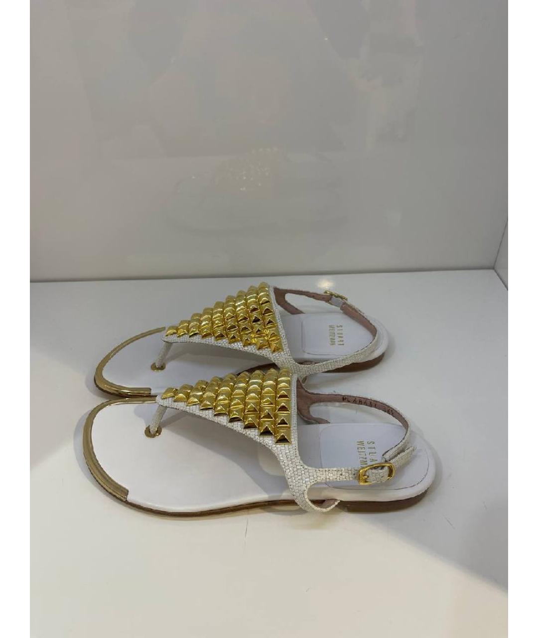 STUART WEITZMAN Белые сабо, фото 3