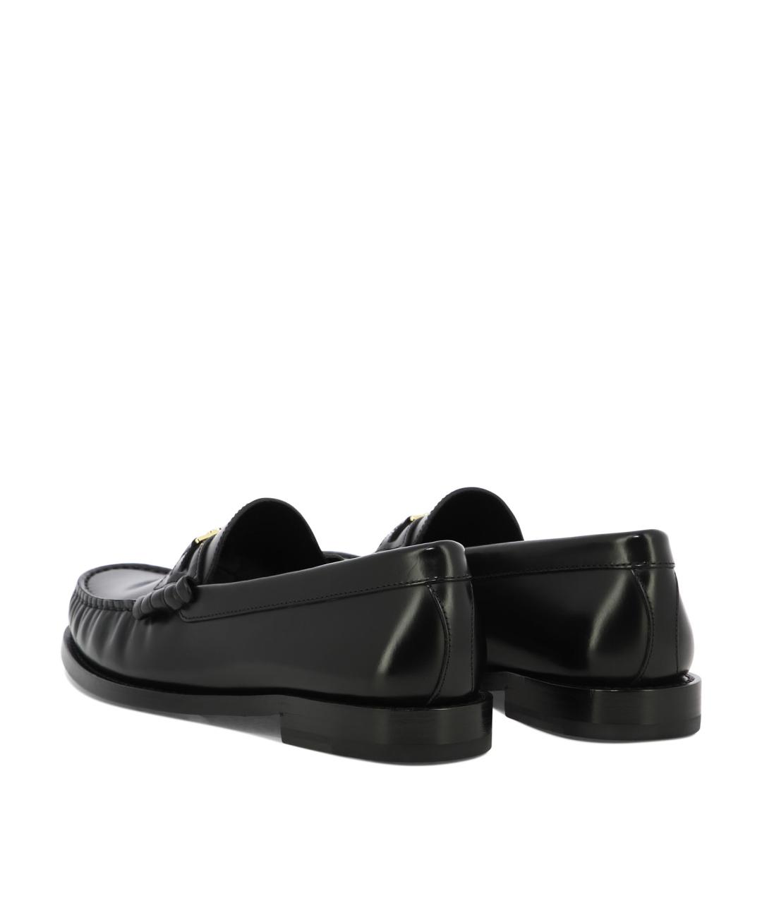 CELINE Черные кожаные лоферы, фото 4