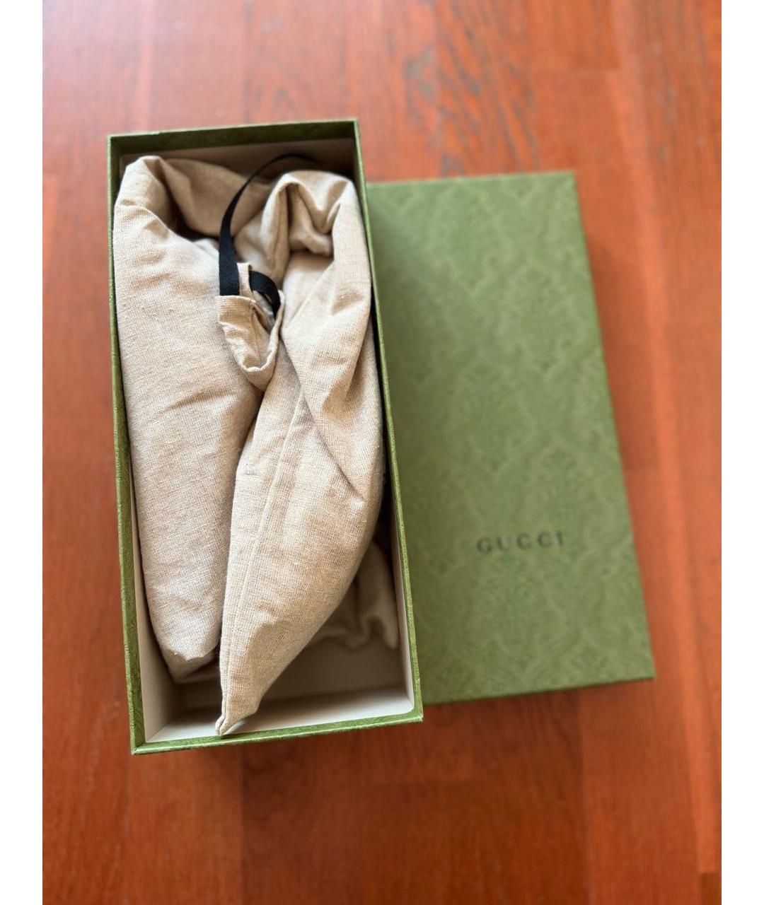 GUCCI Белые резиновые шлепанцы, фото 6