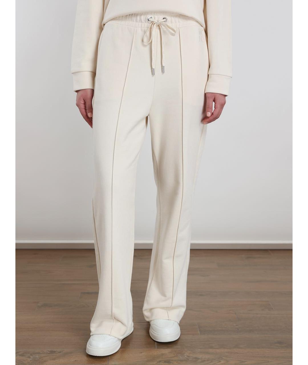 MAX MARA Бежевые хлопковые спортивные брюки и шорты, фото 7