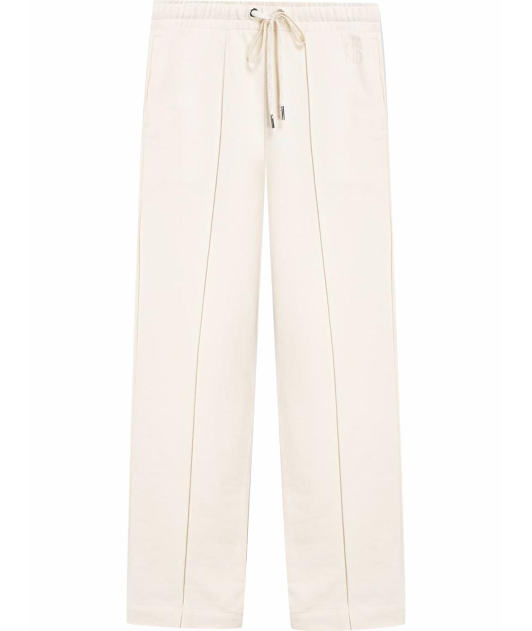MAX MARA Бежевые хлопковые спортивные брюки и шорты, фото 1