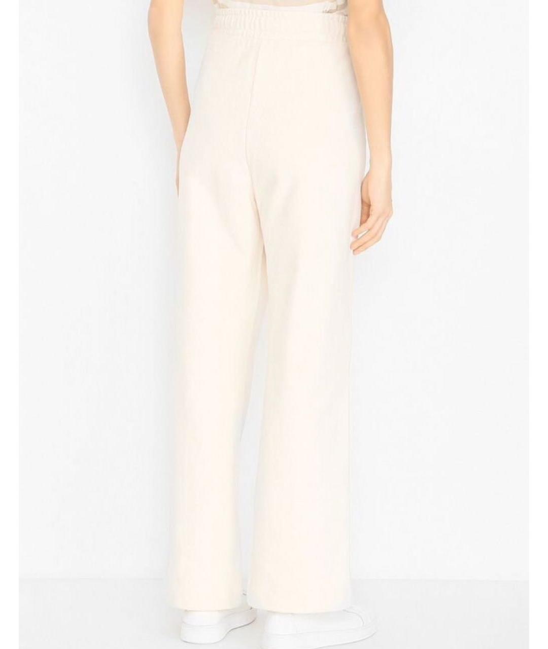MAX MARA Бежевые хлопковые спортивные брюки и шорты, фото 2