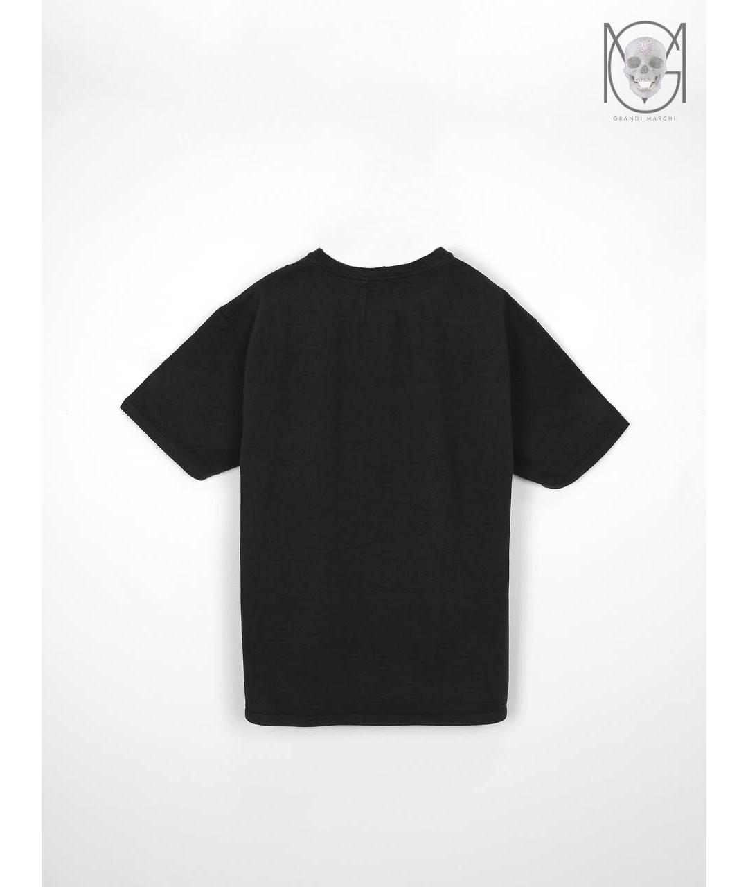 RHUDE Черная хлопковая футболка, фото 2