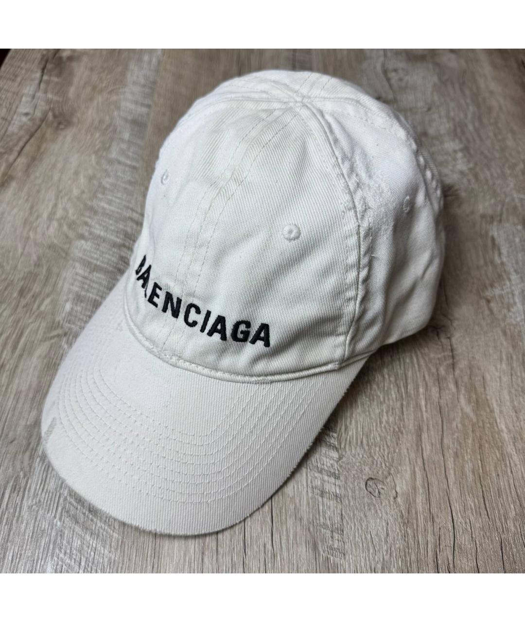 BALENCIAGA Белая кепка/бейсболка, фото 2