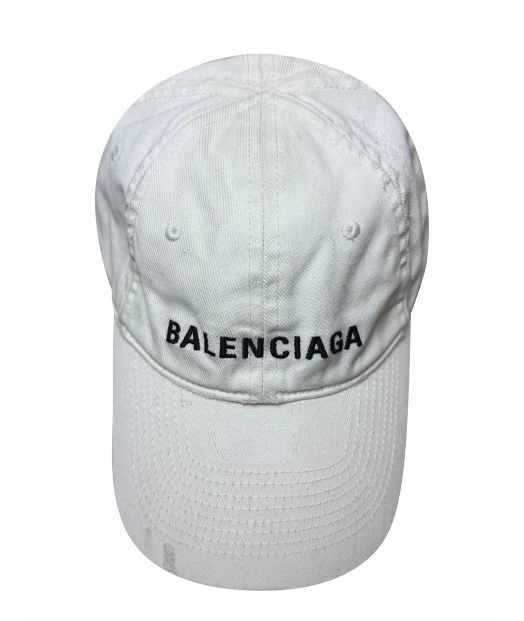 BALENCIAGA Белая кепка/бейсболка, фото 1