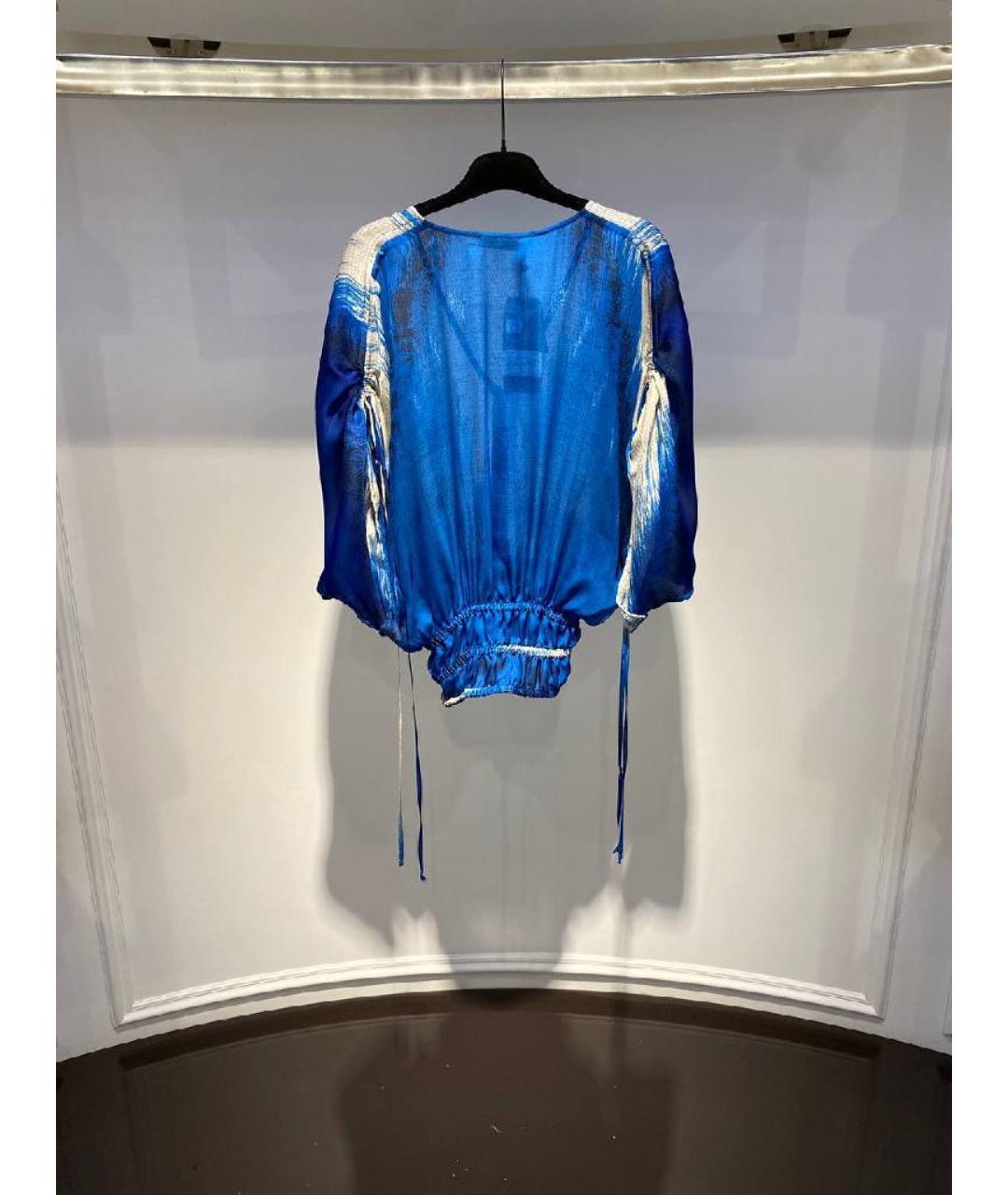 ROBERTO CAVALLI Синяя футболка, фото 2