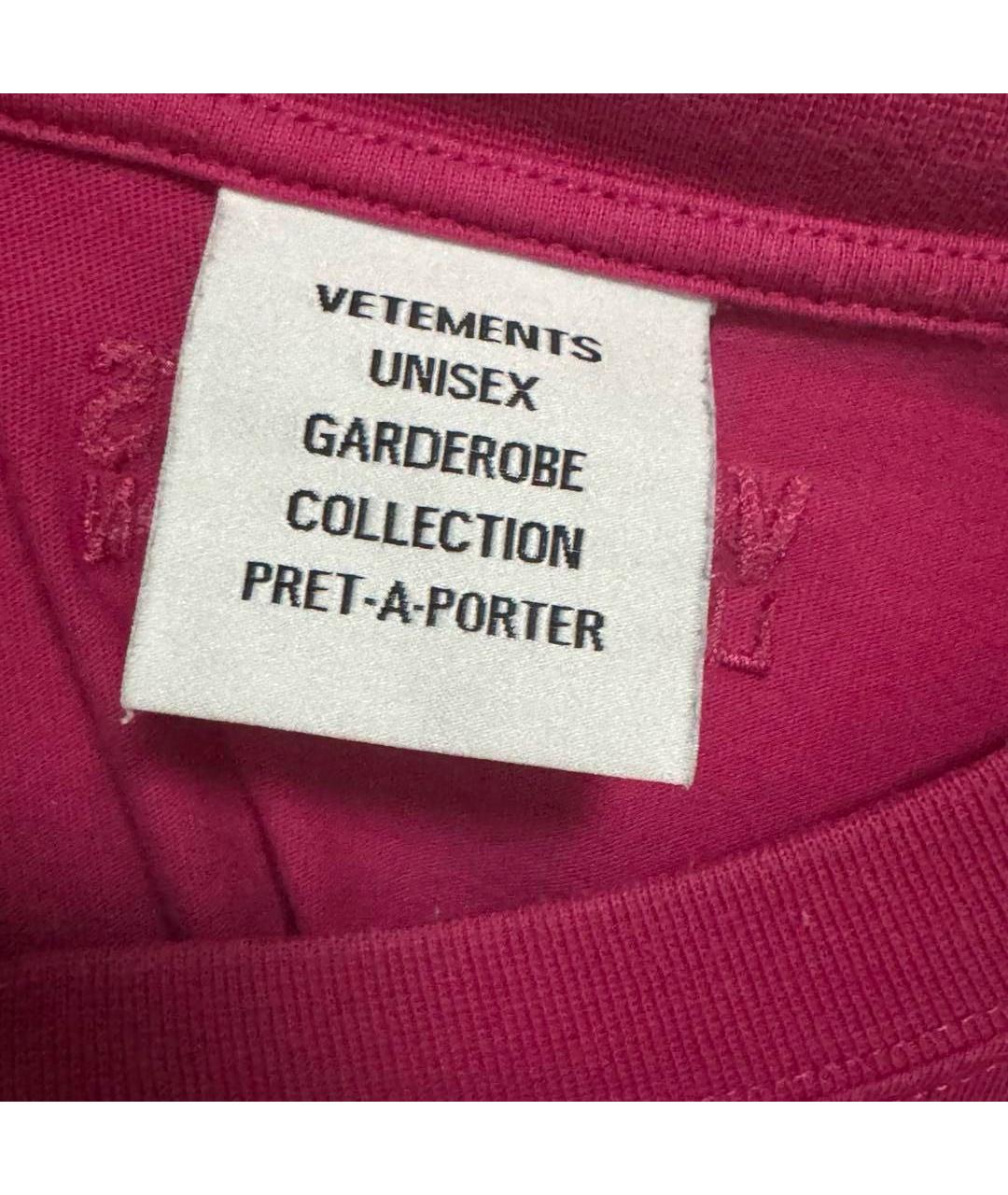 VETEMENTS Бирюзовая хлопковая футболка, фото 6
