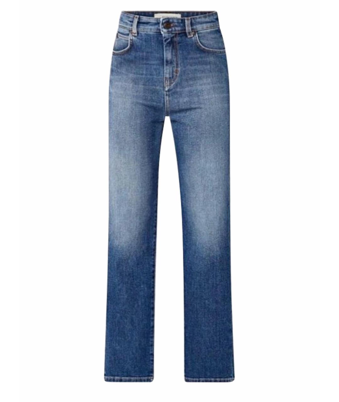 WEEKEND MAX MARA Синие хлопковые прямые джинсы, фото 1
