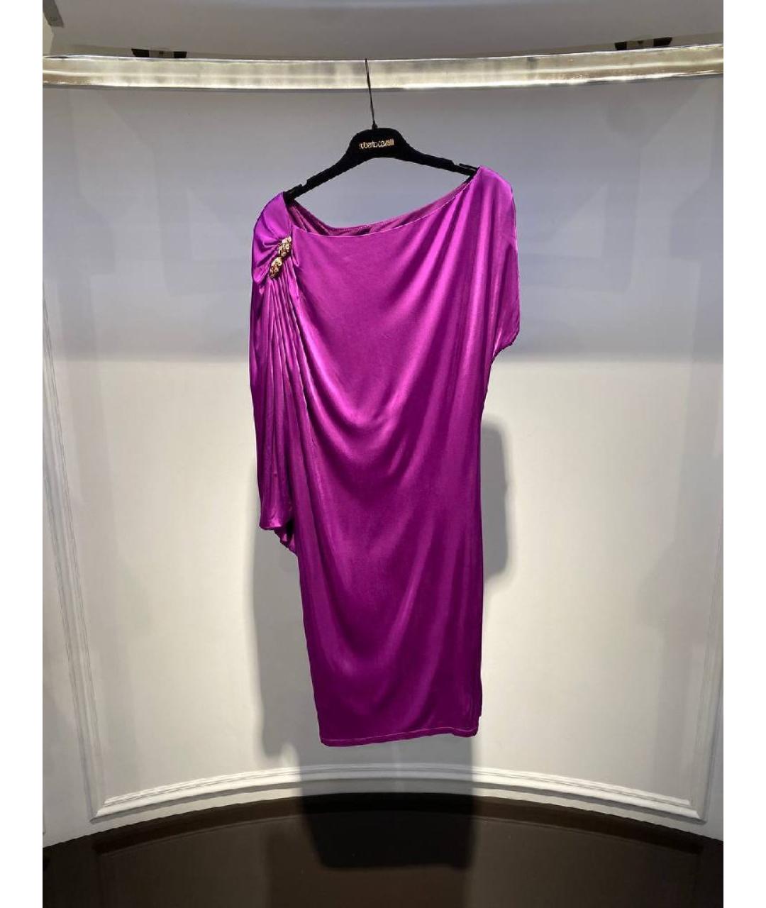 ROBERTO CAVALLI Фиолетовое платье, фото 3