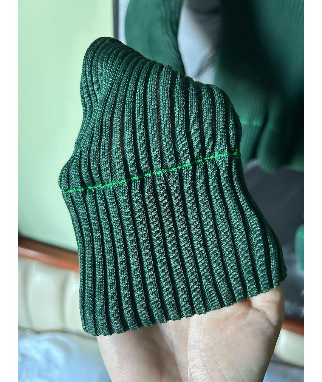 BOTTEGA VENETA Зеленая шелковая водолазка, фото 5