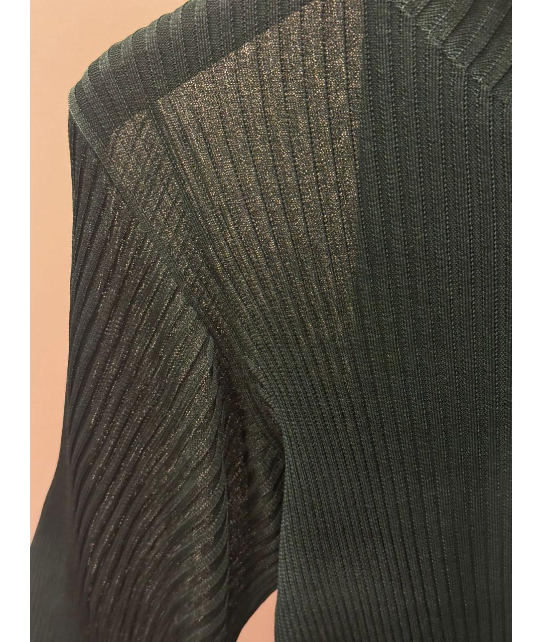 BOTTEGA VENETA Зеленая шелковая водолазка, фото 6